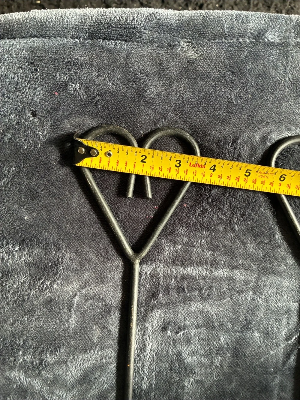 Vintage Heart-Shaped Black Metal Wall Candle Holders - Set of 2